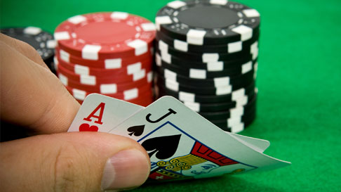 poker chips and cards