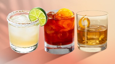 Drinks with orange background