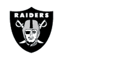 raiders logo | m resort logo and text "official team hq hotel"