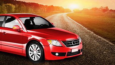 Car on Road for Rental Offer