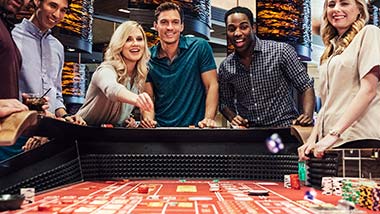 People playing craps