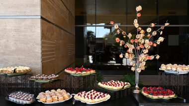 food at wedding table