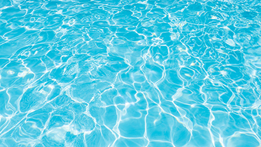 Light shimmers on pool water.